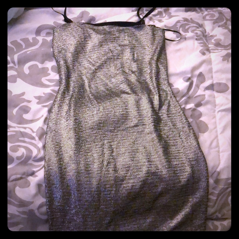 Metallic glitter dress